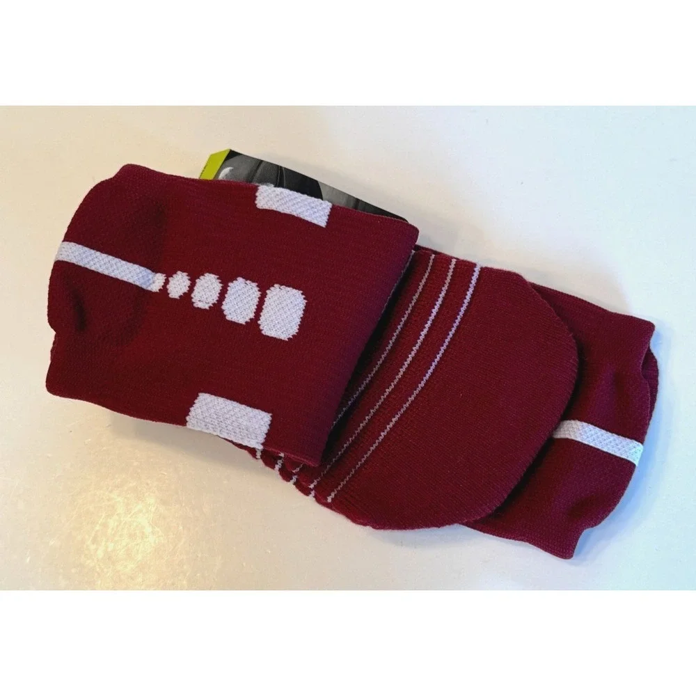 Nike Elite LEBRON Maroon Basketball Crew Socks Youth Size 3Y-5Y‎ SX5399-657 NEW